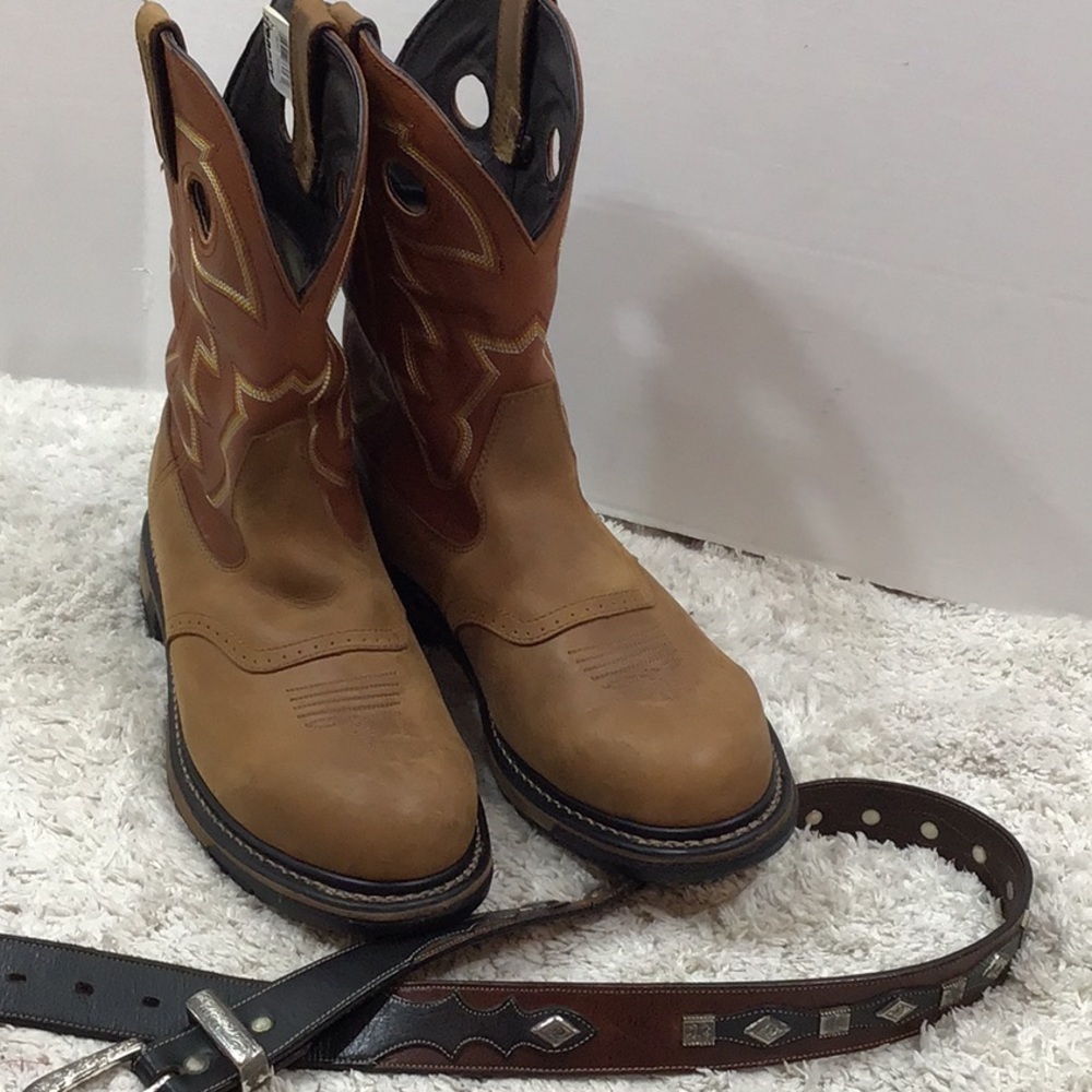 Rocky men’s Branson leather ride comfort boots